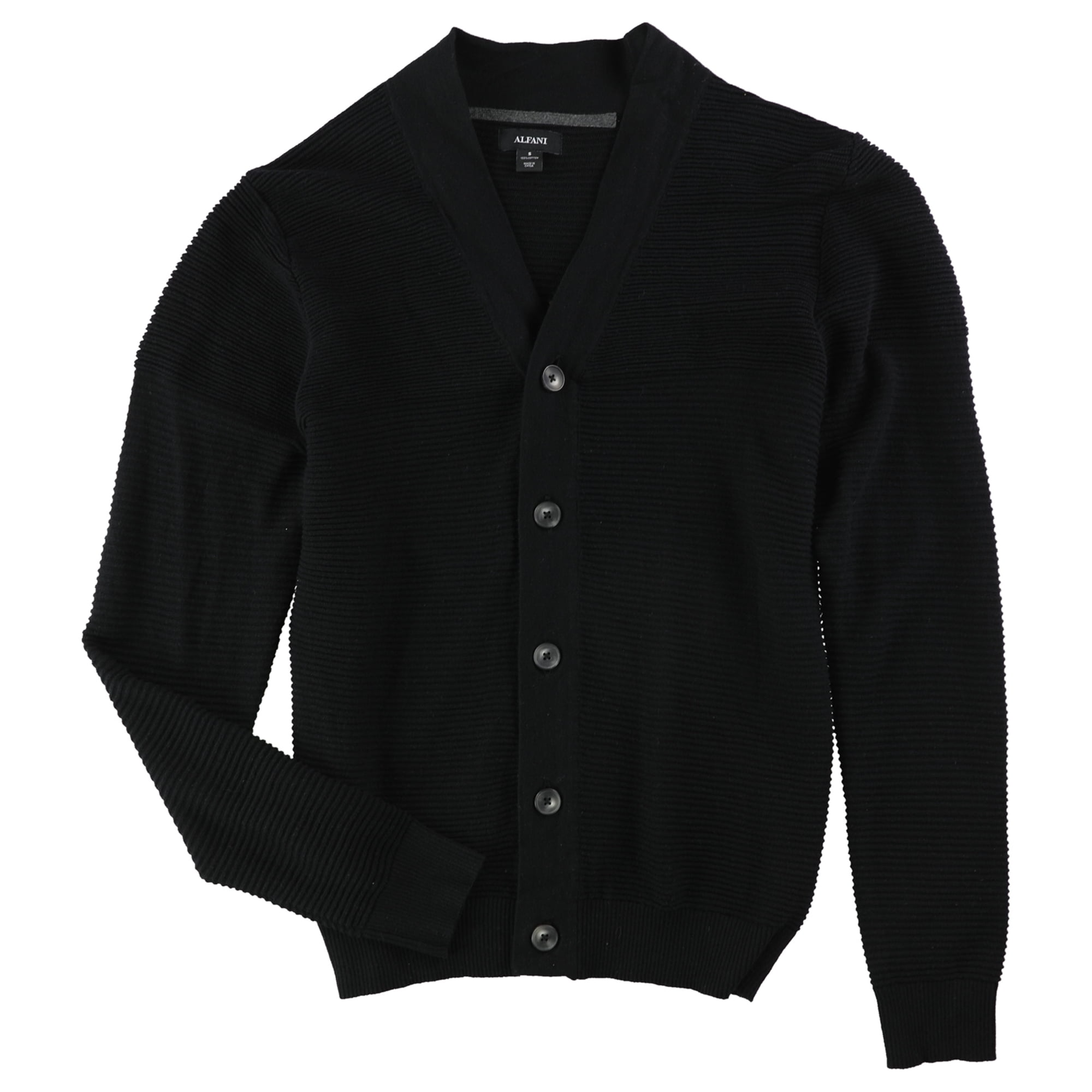 Black ribbed cardigan hot sale