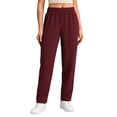 thumbnail image 3 of Fabrcox Women's Straight-Leg Scrub Pants - Stretch Trousers with Cargo Pockets, Elastic Waistband for Nurses ,Red XXL, 3 of 6