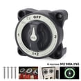 thumbnail image 1 of 500A Battery  Switch, Waterproof Heavy Duty 4 Position Marine Battery Disconnect Switch, RV Isolator Shut Off, 1 of 7