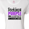 thumbnail image 4 of Inktastic Rocking the Purple for Lupus Awareness Women's T-Shirt, 4 of 5