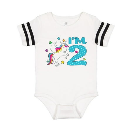 

Inktastic I m Two- Unicorn Second Birthday Gift Baby Boy or Baby Girl Bodysuit