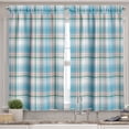 thumbnail image 2 of Ambesonne Checkered Valance & Curtain, Pastel Fresh Summer, 55"x30", Aqua Turquoise Pink, 2 of 6