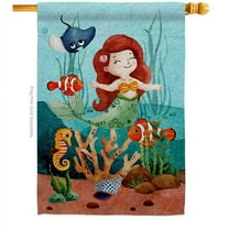 Breeze Decor H107076-BO Tropical Fishies Animals Sea Creature 28 x 40 in. Double-Sided Decorative Vertical House Flags for Decoration Banner Garden Yard Gift