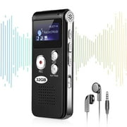 4~32GB Digital Voice Recorder Voice Activated Recorder for Lectures, Meetings, Interviews Audio Recorder Portable Tape Dictaphone with Playback, USB, MP3