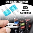 thumbnail image 2 of Unique Bargains 100 Pcs Mini 15AMP APM/ATM Universal Car Blade Style Fuses Short Circuit Protection for Car Boat Truck, 2 of 7