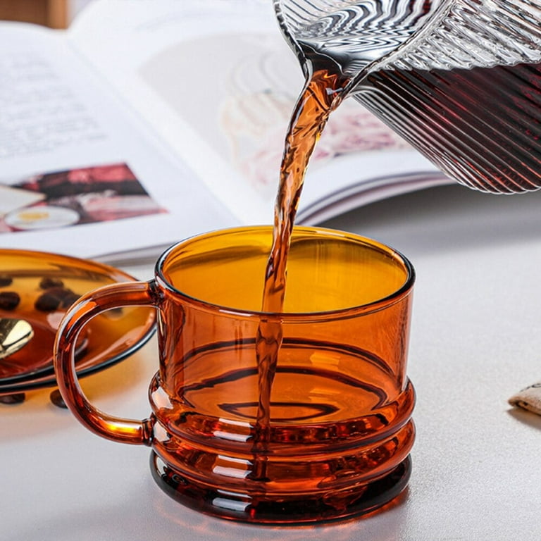Small Transparent Glass Coffee Cup Mountain Glass Whisky Heat Resistant Tea  Drink Milk Juice Cup Cups
