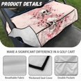 thumbnail image 5 of Yuyamidu Skull Golf Cart Seat Covers Pink Flowers Club Car Seat Towel Blanket with 4 Front Pockets Fashion Golf Cart Cushion Covers, 5 of 7