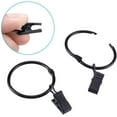 thumbnail image 6 of 30pcs Openable Curtain Ring Stainless Steel Drapery Rings with Clips, Black, 6 of 8