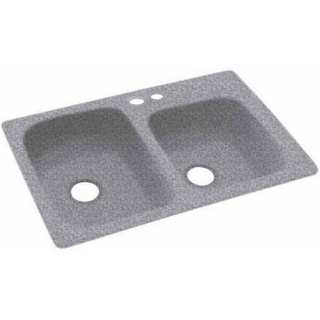 Swan Solid Surface Kitchen Sink 33 X 22 With 2 Faucet Holes