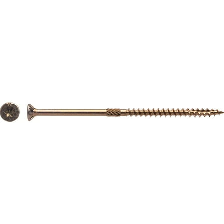 

1PK Big Timber #10 x 4 In. Yellow Zinc Flat Head Wood Screw (48 Ct. 1 Lb.)