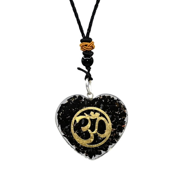 Shungite Organite Necklace Round, OM