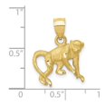 thumbnail image 2 of 17mm 10k Solid Yellow Gold Sparkle-Cut Monkey Pendant Necklace Pendant for Women - 1.6 Grams, 2 of 2