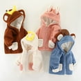 thumbnail image 4 of Godderr Toddler Baby Girls Boys Fleece Hooded Jacket Kids Zip Up Coat Winter Warm Bear Ear Cute Jackets Newborn Autumn Winter Outerwear for 4M-5Y, 4 of 7