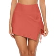 thumbnail image 2 of Sociala Womens Wider Waisted Swimming Skirts Side Drawstring Bikini Bottoms, 2 of 6