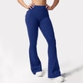 thumbnail image 4 of Women's High Waisted Flare Yoga Leggings with Pockets Tummy Control Stretch, 4 of 6