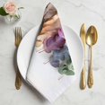 thumbnail image 2 of Cloth Napkins Set of 6 - 20x20 Inches, Eucalyptus Leaves Washable Reusable Table Napkins, Colorful Ombre Botanical Branches Soft & Absortbent Dining Napkin for Party Wedding Hotel Restaurant, 2 of 9