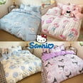 thumbnail image 4 of Sanrio Bedding Set 100%Cotton Kuromi Cinnamoroll Hello Kitty My Melody Duvet Cover Bed Sheet Pillowcase Girl Heart Home Gift, 4 of 9