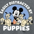 thumbnail image 3 of Disney - Mickey Mouse - Easily Distracted By Puppies - Men's Long Sleeve T-Shirt, 3 of 5