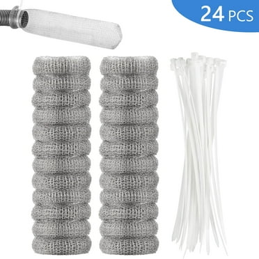 Tripumer 24 Pcs Lint Snare Traps Lint Traps Stainless Steel Washer Hose Lint Traps Laundry Washer Hose Filter Washing Machine Lint For Washing Machine Laundry Mesh