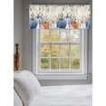 thumbnail image 3 of Thanksgiving Pumpkin Valances for Windows Fall Eucalyptus Leaf Beige Letter Rod Pocket Curtains Valance Short Window Treatment Drapes for Living Room, Bedroom Bathroom 60"&nbsp;W x 14" L, 3 of 5