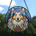 thumbnail image 7 of 89Bloom Rough Collie Dog Suncatcher, Stained Glass Rough Collie Suncatcher, Rough Collie Glass Suncatchers for Windows Stained Glass, 7 of 7