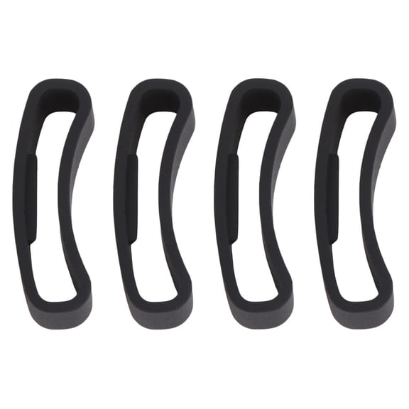 Homoyoyo 6Pcs Black Mild Rubber Watch Band Keeper Rings Lightweight Easy Install Accessories