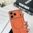 thumbnail image 5 of Magnetic Case for iPhone 13 Pro, [Compatible with Mag-Safe] Wooden Texture PU Leather Hybrid Durable Protection Slim Shockproof Anti-Scratch Phone Case for iPhone 13 Pro, Gold, 5 of 7