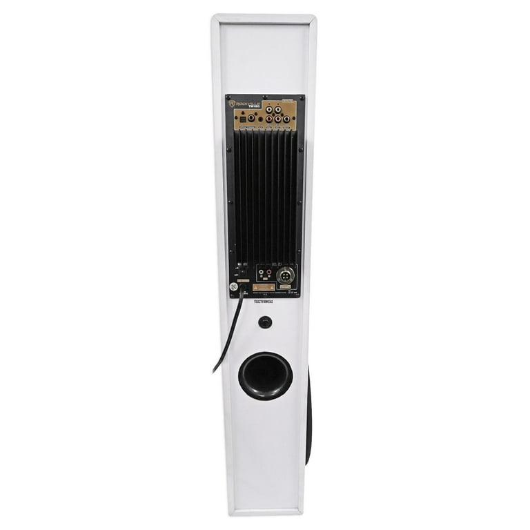 Rockville TM150W White Powered Home Theater Tower Speakers 10