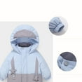 thumbnail image 5 of Toddler Baby Insulated Snowsuit Boys Girls 𝗕𝗶𝗯 Sn𝗼w Pants Set Down Hooded Jacket and Suspenders Snowpants Winter Outerwear, 5 of 6