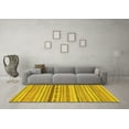 thumbnail image 3 of Ahgly Company Indoor Rectangle Solid Yellow Modern Area Rugs, 7' x 9', 3 of 4