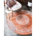 thumbnail image 1 of Unique Loom 3131284 Tapis Rond Classique 8 x 8 Pieds, Terracotta, 1 of 2