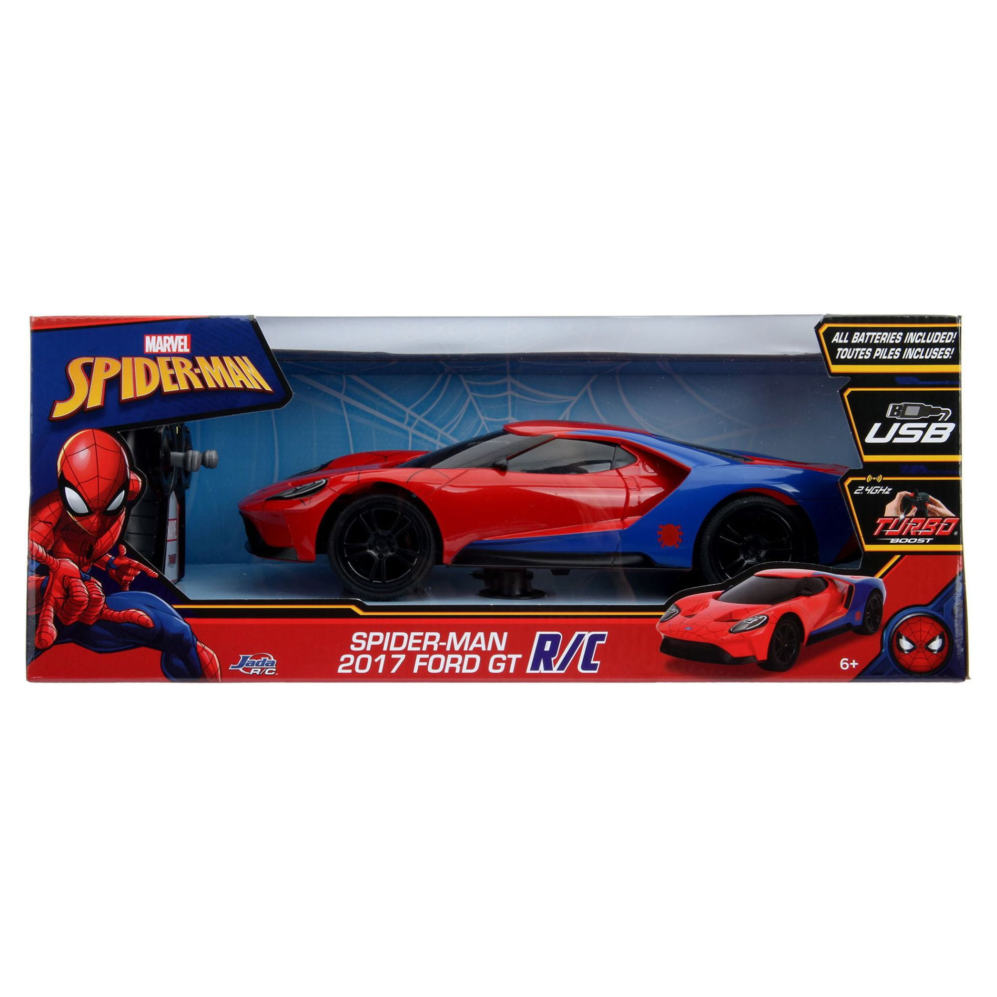 Jada Toys - Hollywood Rides 1:16 Spiderman Ford GT R/C