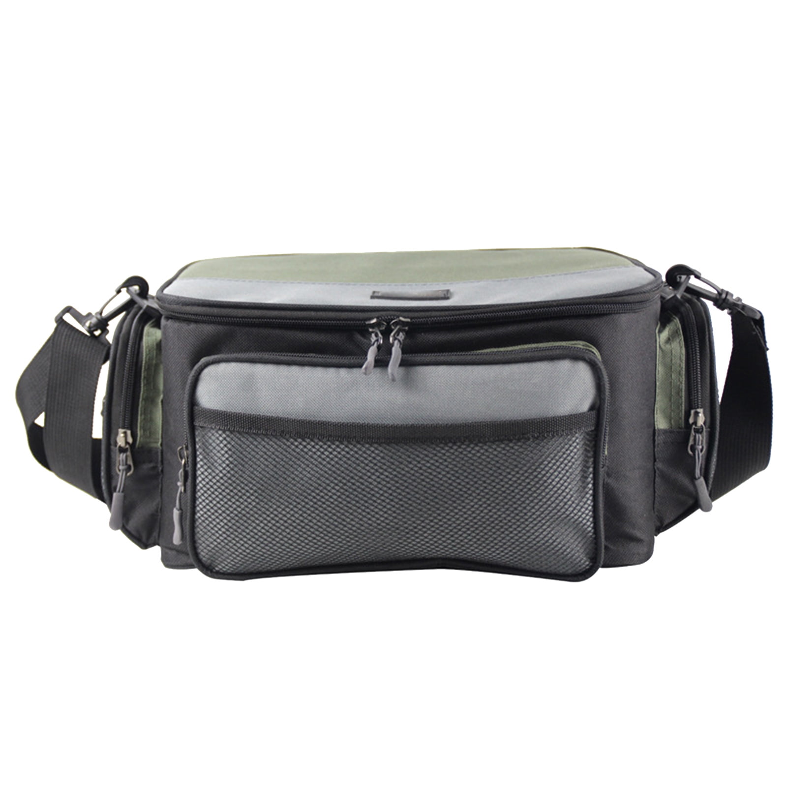 BELOWSYALER Organizers Large Capacity Fishing Tackle Bag Multipockets Lures Gear Storage Shoulders Crossbody Bag