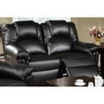 thumbnail image 2 of Contemporary Living Room Couch In Black Bonded Leather, Reclining Feature Leather With Extra Padding, Modern, 2 of 4