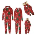 thumbnail image 2 of Odeerbi Christmas Onesie Pajamas for Family Holiday Hooded Sleep Jumpsuit Long Sleeve Family Christmas Pajamas Matching Sets Mom Lattice Print Jumpsuit Sleepwear Xmas PJs Set Multicolor, 2 of 6