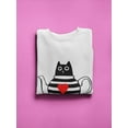thumbnail image 3 of Black Cat In Teapot! Sweatshirt Women -Image by Shutterstock, Female 3X-Large, 3 of 4
