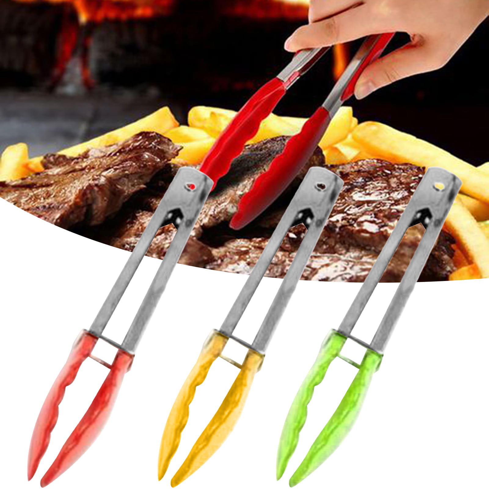 Travelwant Packs Grill Tongs For Cooking Bbq Heavy Duty Grilling