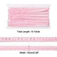 thumbnail image 2 of Unique Bargains 15 Yards 0.4 Inch Metallic Sequin Trim Sparkle Braid Sewing Ribbon, Pink, 2 of 3
