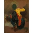 thumbnail image 2 of Delacroix, Eugene 11x14 Black Ornate Wood Framed with Double Matting Museum Art Print Titled - Figure in Turkish Costume, 2 of 4