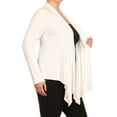 thumbnail image 2 of Women's Plus Size Soft Casual Drape Open Front Cardigan Long Sleeve, 2 of 4