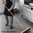 thumbnail image 2 of Soro Essentials- 60" Pole Wood Broom Handle with Metal Threaded Tip- Wood Broom Stick Pole with Metal Tip Wood Handle for Floor Cleaning Sweeping in Home Office, 2 of 5