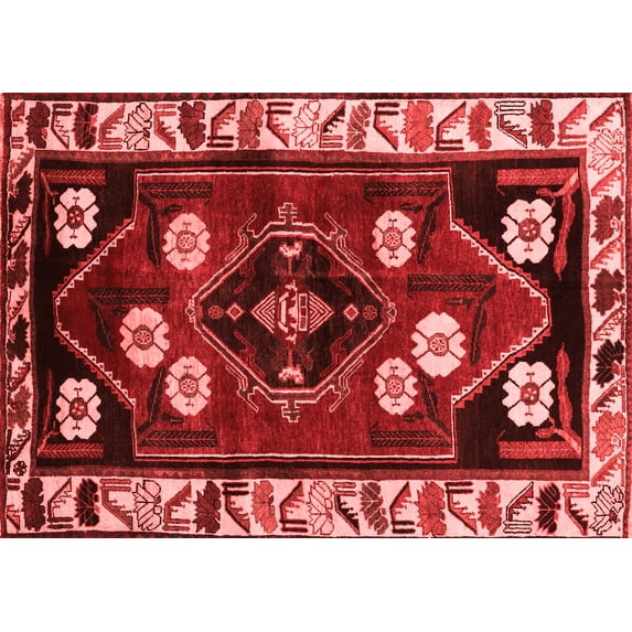 Ahgly Company Indoor Rectangle Persian Red Traditional Area Rugs, 8' x 12'