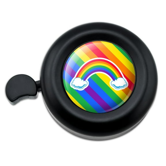 Double Rainbow with Clouds Bicycle Handlebar Bike Bell