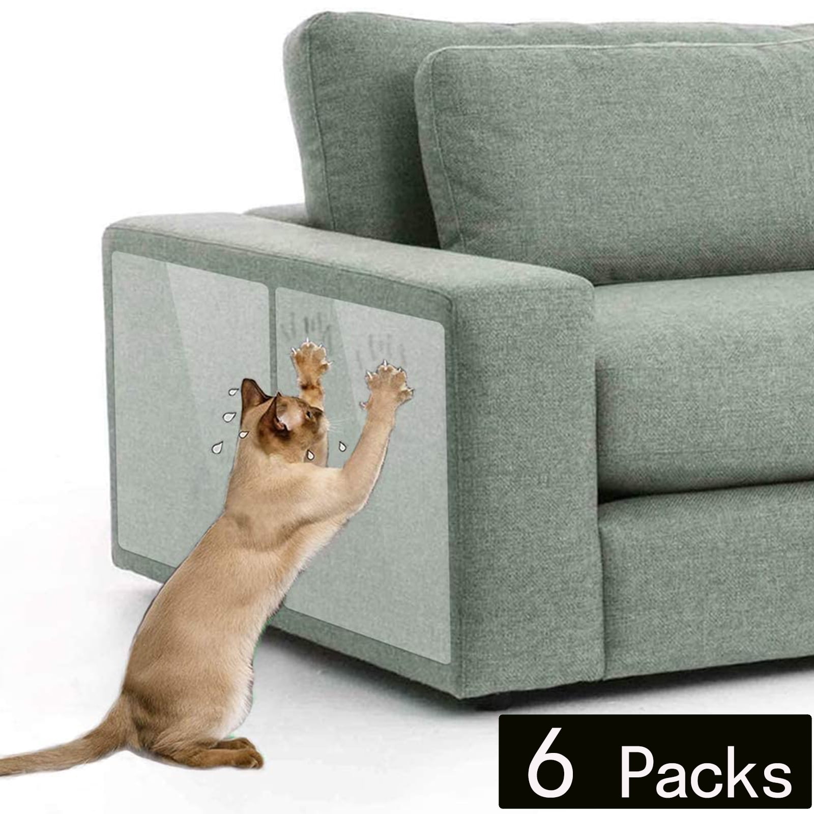 OMZER Cat Scratch Deterrent 6 Pack, 45cm x 30cm Couch Protectors from