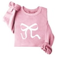 thumbnail image 4 of Women's Oversized Crewneck Sweatshirts Cute Bow Knot Graphic Long Sleeve Pullover Tops Y2k Hoodies, 4 of 4
