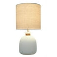 thumbnail image 3 of Aspen Creative 40141, 19 1/2" High Modern Glass Table Lamp, Pale Blue Glass Finish with Drum Shaped Lamp Shade in Off White, 9 1/2" Wide, 3 of 3