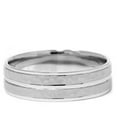 thumbnail image 2 of Pompeii Mens 14K White Gold Hammered Comfort Wedding Band Ring (,), 2 of 3