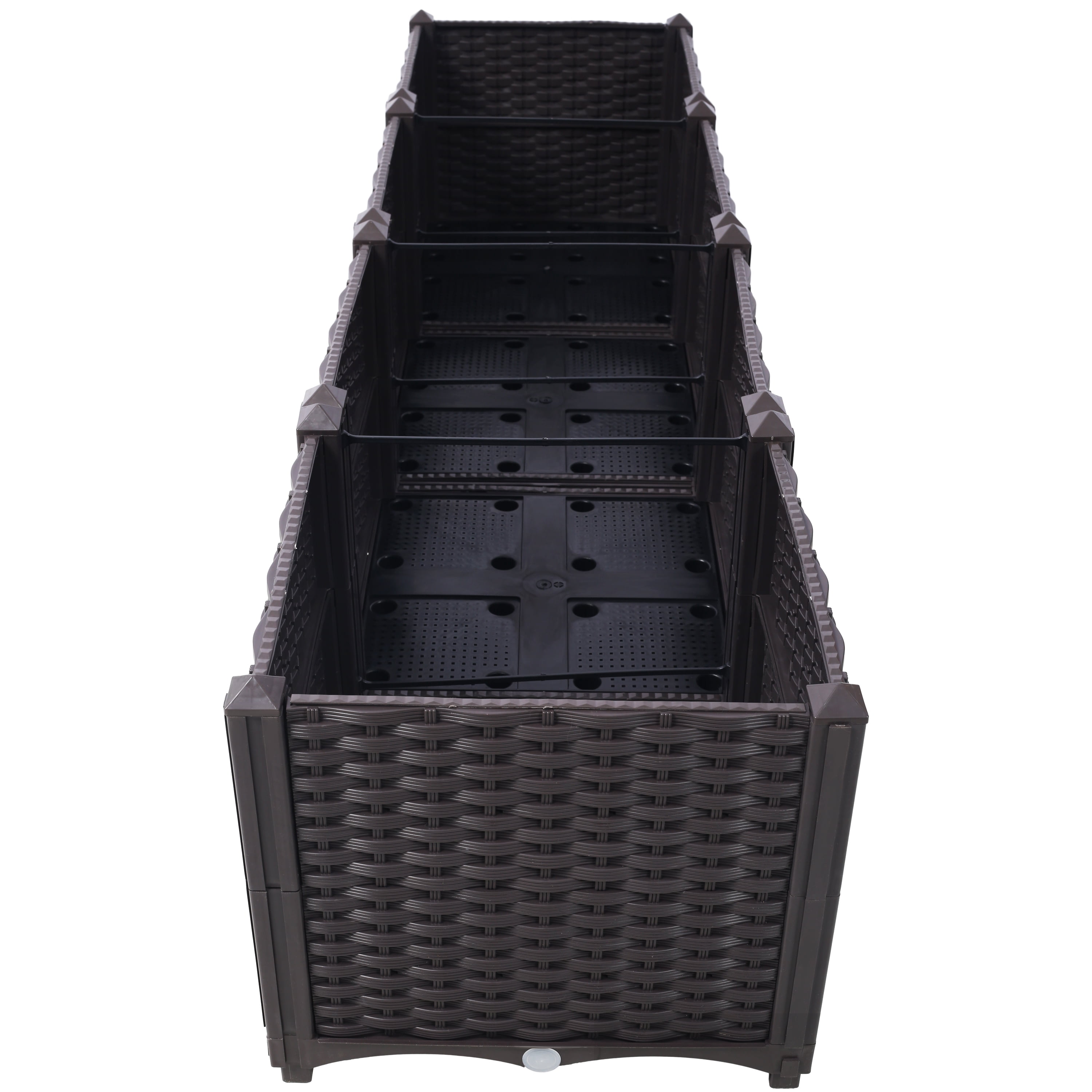 AsterOutdoor Deep Raised Garden Bed Plastic Planter Boxes for Vegetables Flowers Herbs and Succulents,Self-Watering Planter Box Raised Bed