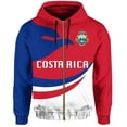 thumbnail image 5 of Sudadera con capucha y cremallera con la bandera del país de moda de primavera y otoño, nueva y popular sudadera con capucha con estampado 3D del emblema nacional de Costa Rica, abrigo para niños, 5 of 5
