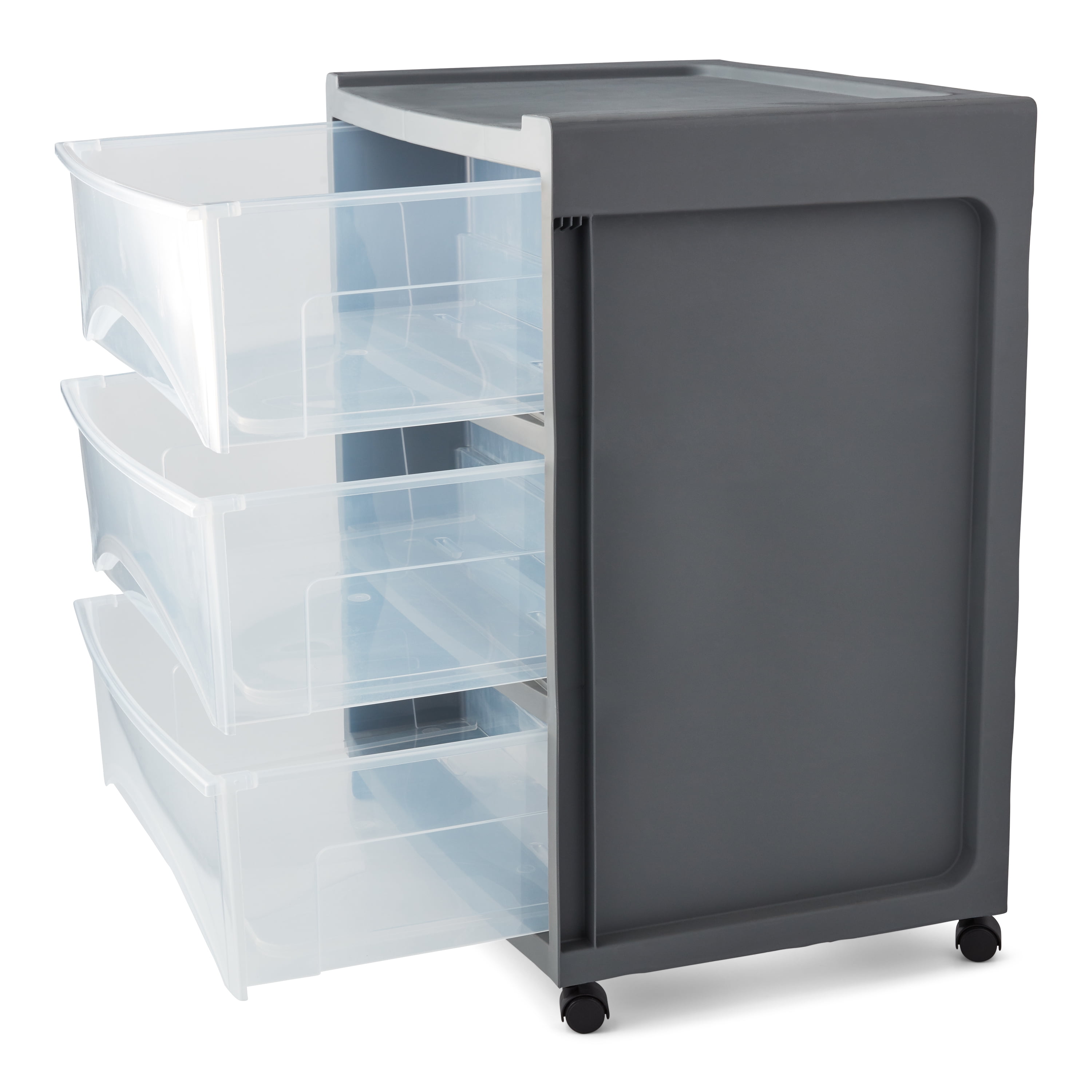 Mainstays 3 Drawer Wide Mint Storage Cart, File Cabinet for A4 And